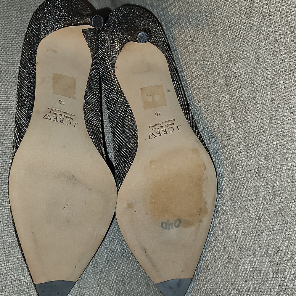 NWOT J. CREW Woven Metallic Pumps - Picture 7 of 8
